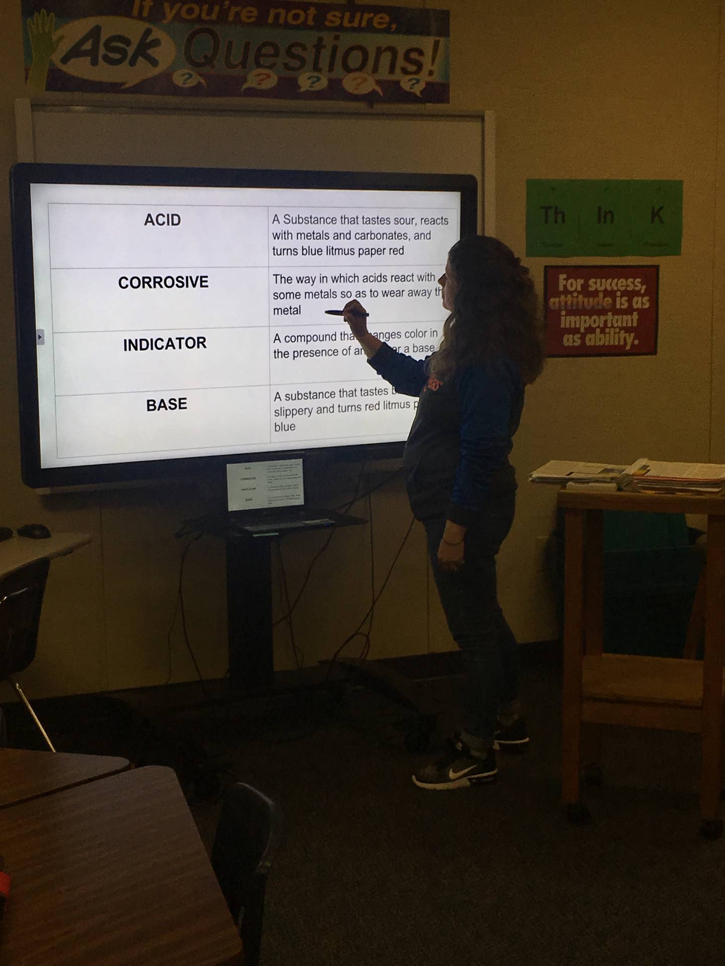 Beth Bissell is a 7th grade Science teacher, enjoying her new Clevertouch interactive board.